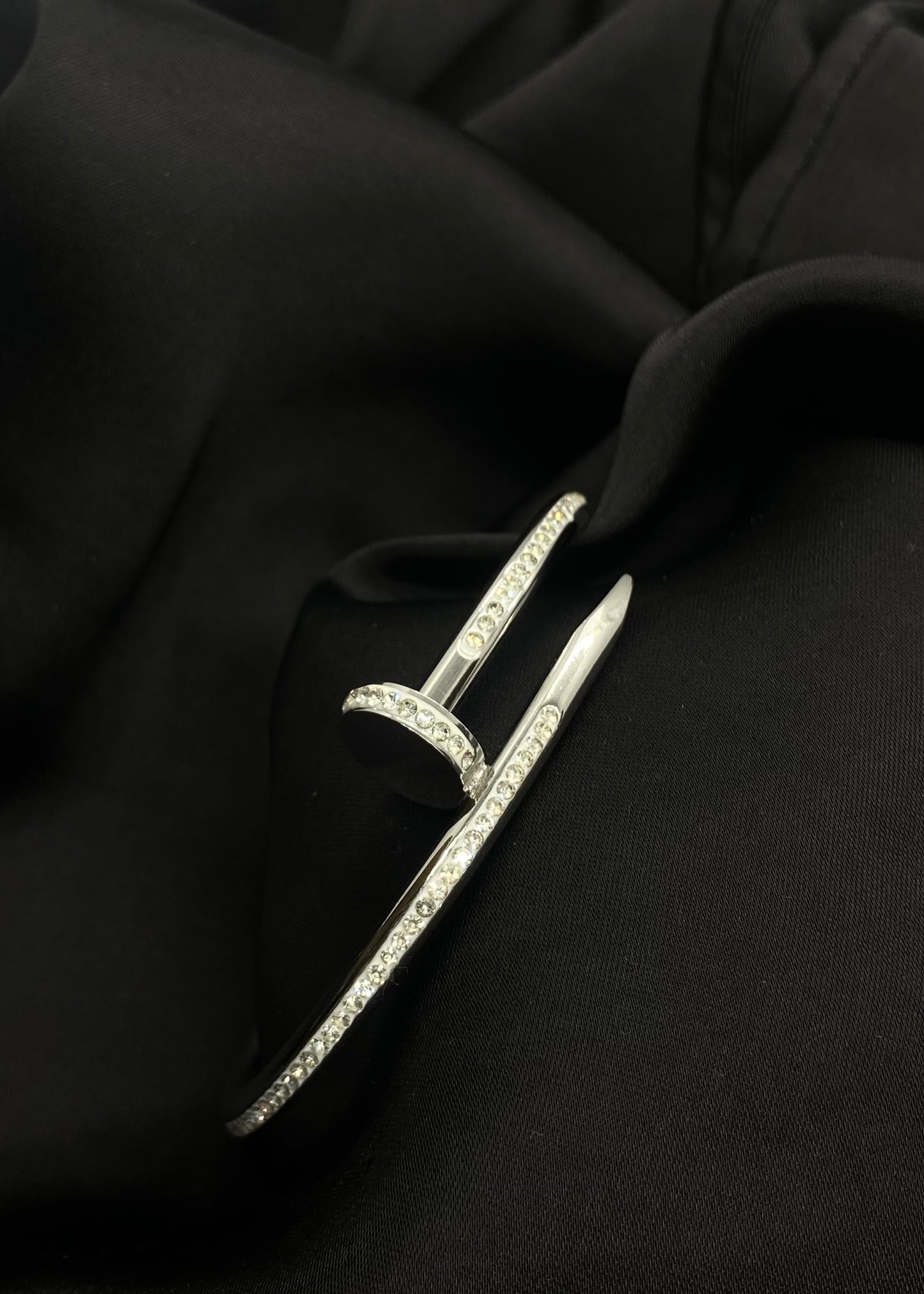 Jonc Clou Full Strass Argenté