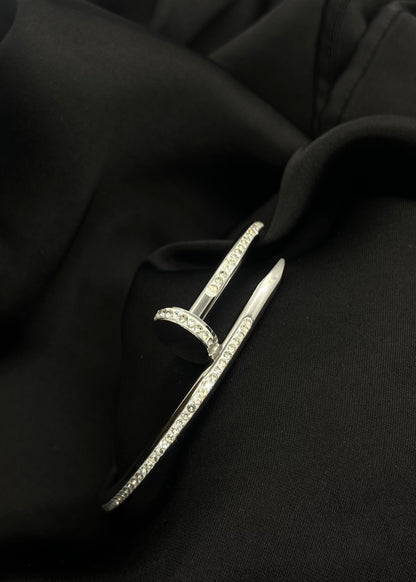 Jonc Clou Full Strass Argenté